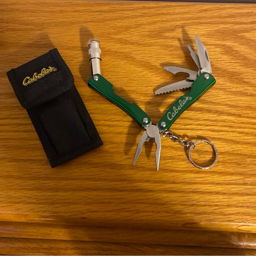 Cabela's Green Multi-Tool with Black Holder